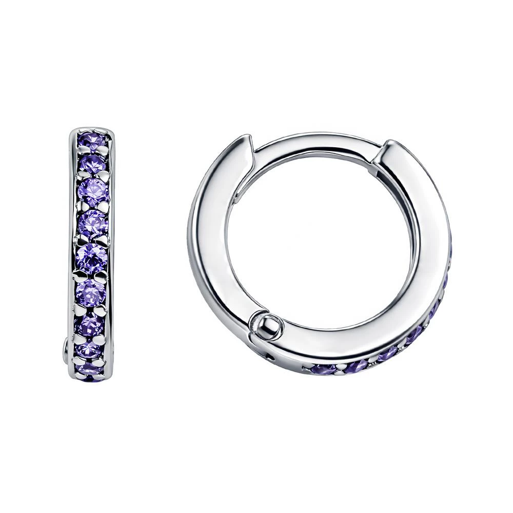 Серьги с фианитами из серебра 925 пробы