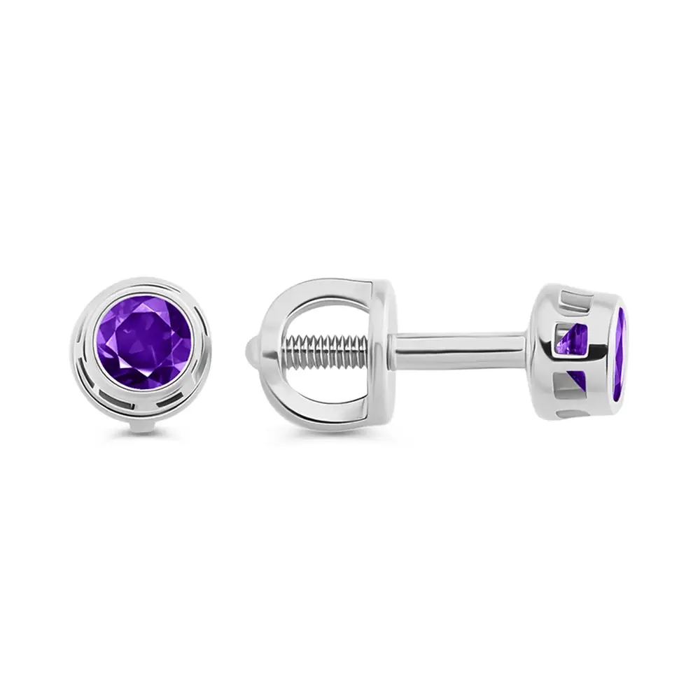 Серьги с фианитами из серебра 925 пробы 2