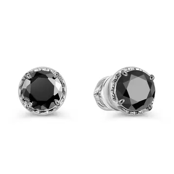 Серьги с фианитами из серебра 925 пробы