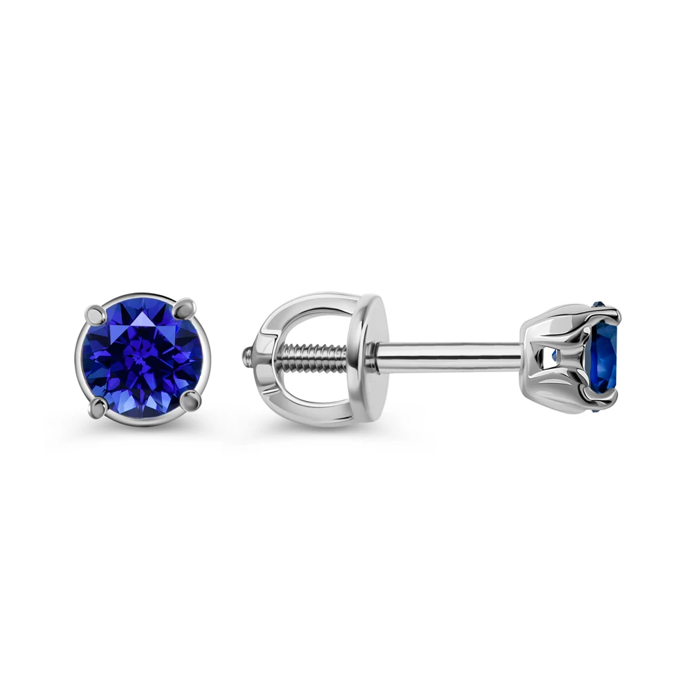 Серьги с фианитами из серебра 925 пробы