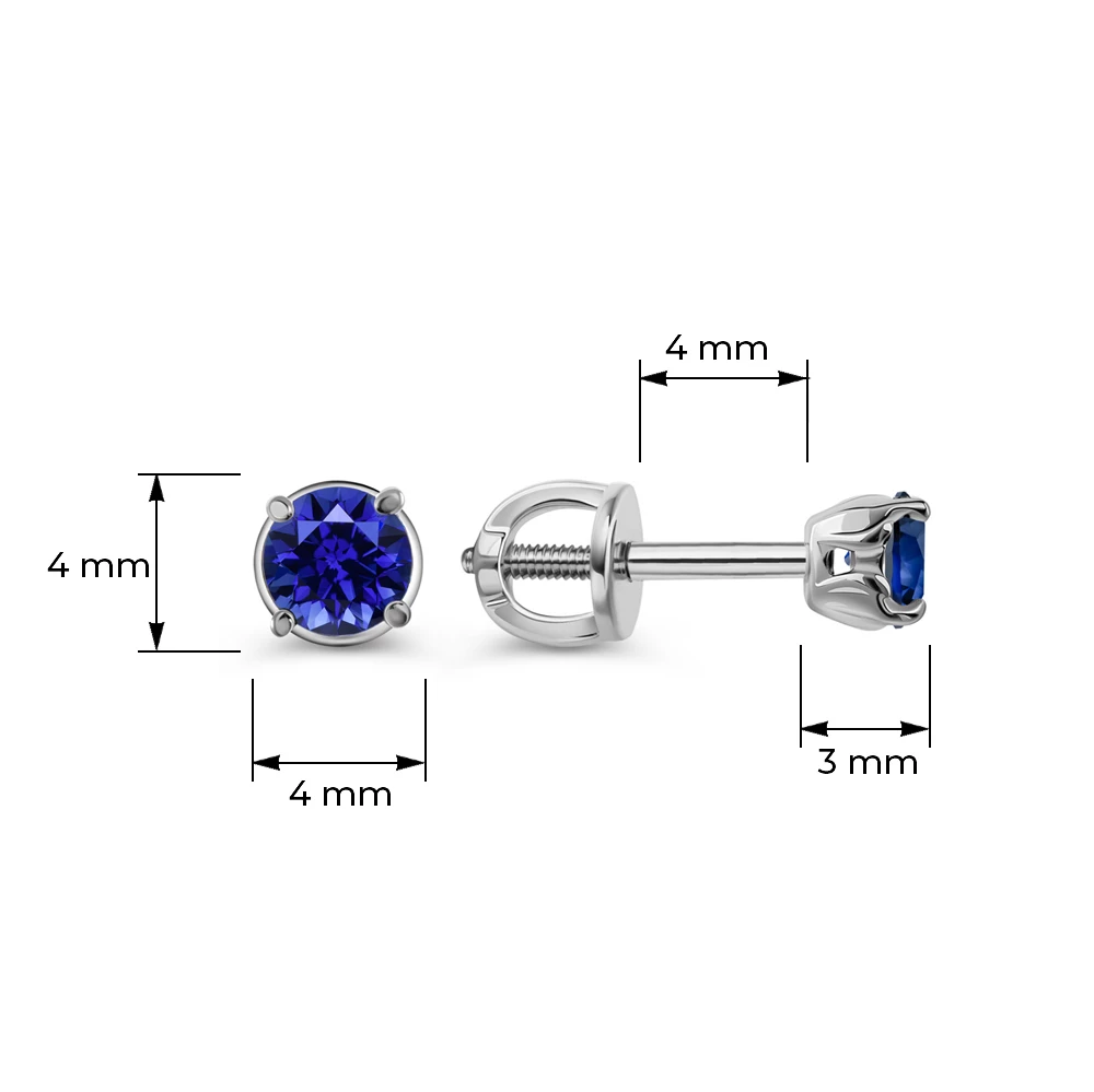 Серьги с фианитами из серебра 925 пробы