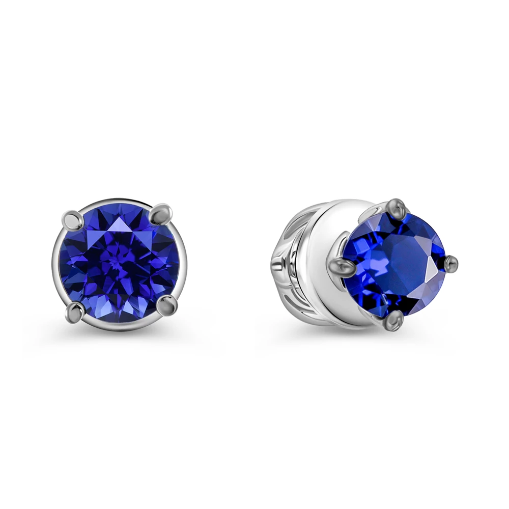 Серьги с фианитами из серебра 925 пробы