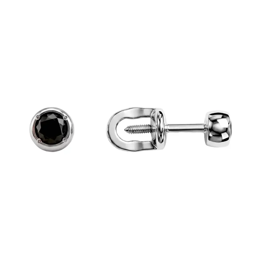Серьги с фианитами из серебра 925 пробы