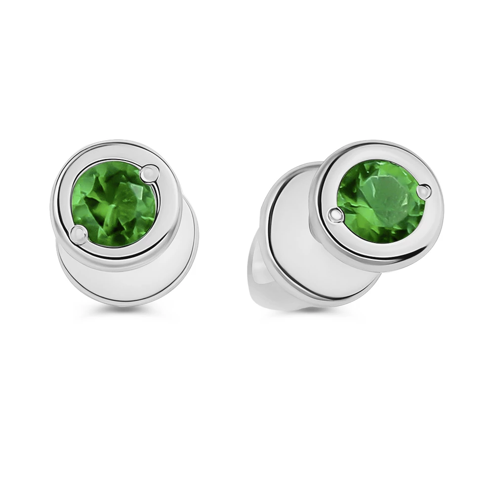 Серьги с фианитами из серебра 925 пробы