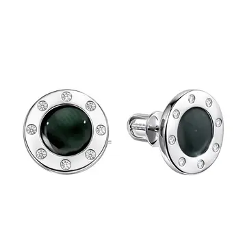 Серьги с фианитами из серебра 925 пробы