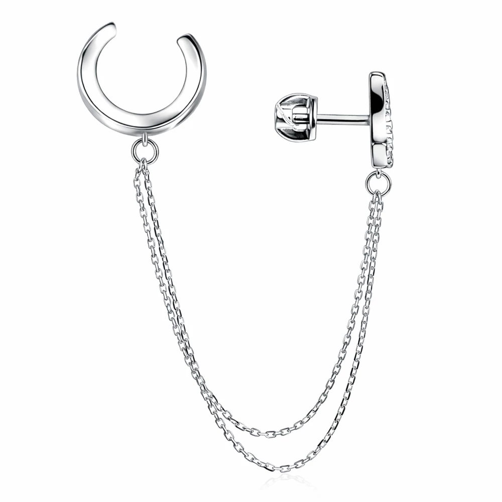 Серьги с фианитами из серебра 925 пробы