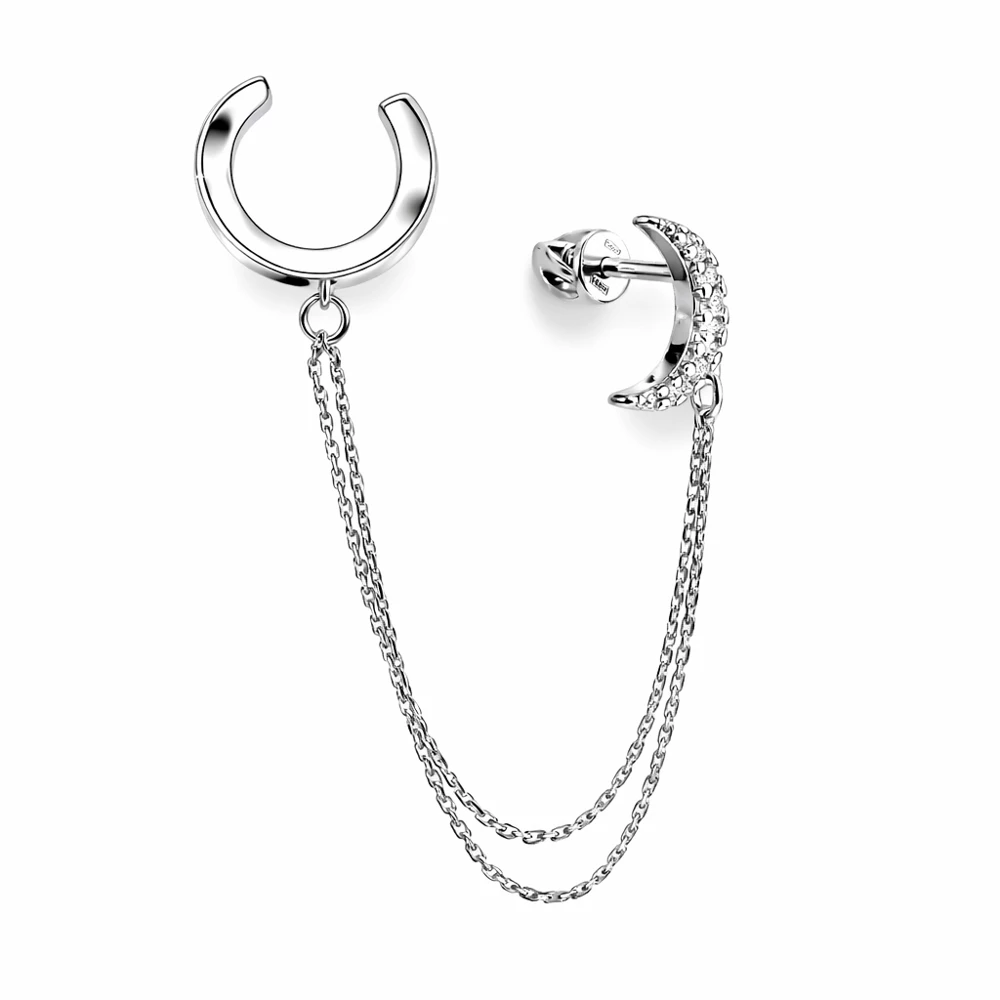 Серьги с фианитами из серебра 925 пробы