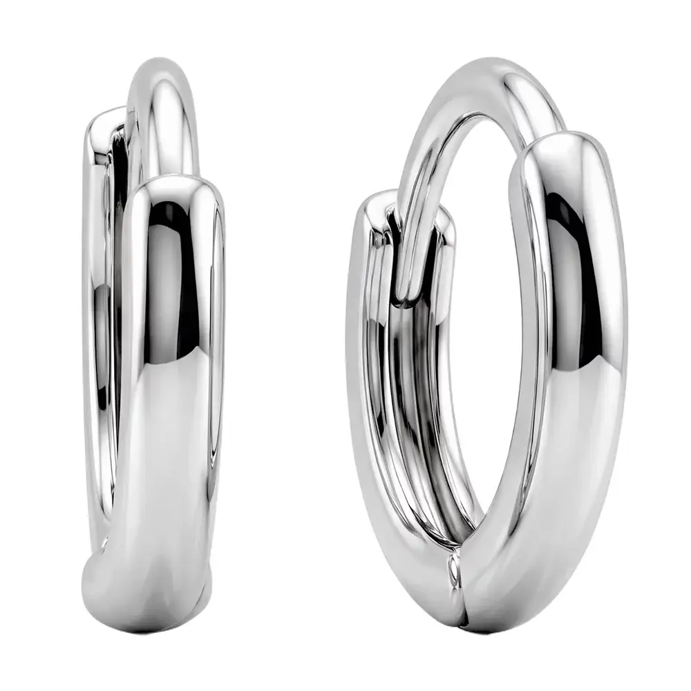 Серьги конго из серебра 925 пробы