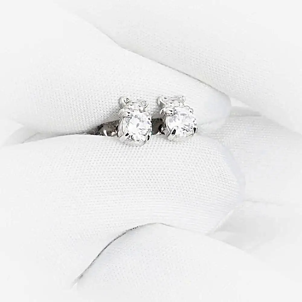 Серьги с фианитами из серебра 925 пробы 2