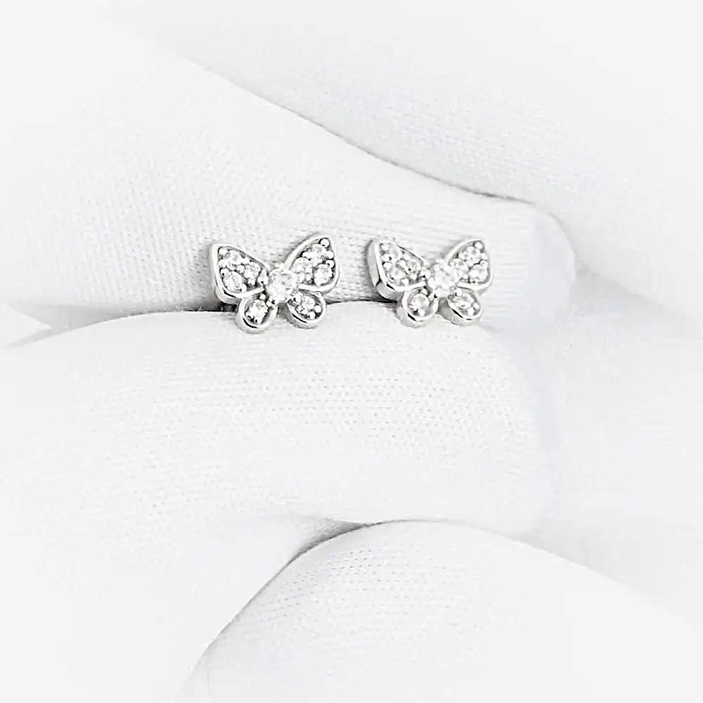 Серьги с фианитами из серебра 925 пробы 2