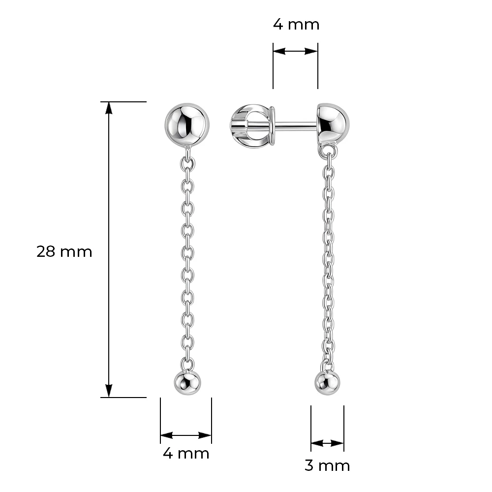 Серьги из серебра 925 пробы