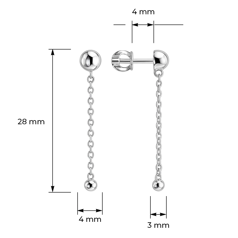 Серьги из серебра 925 пробы