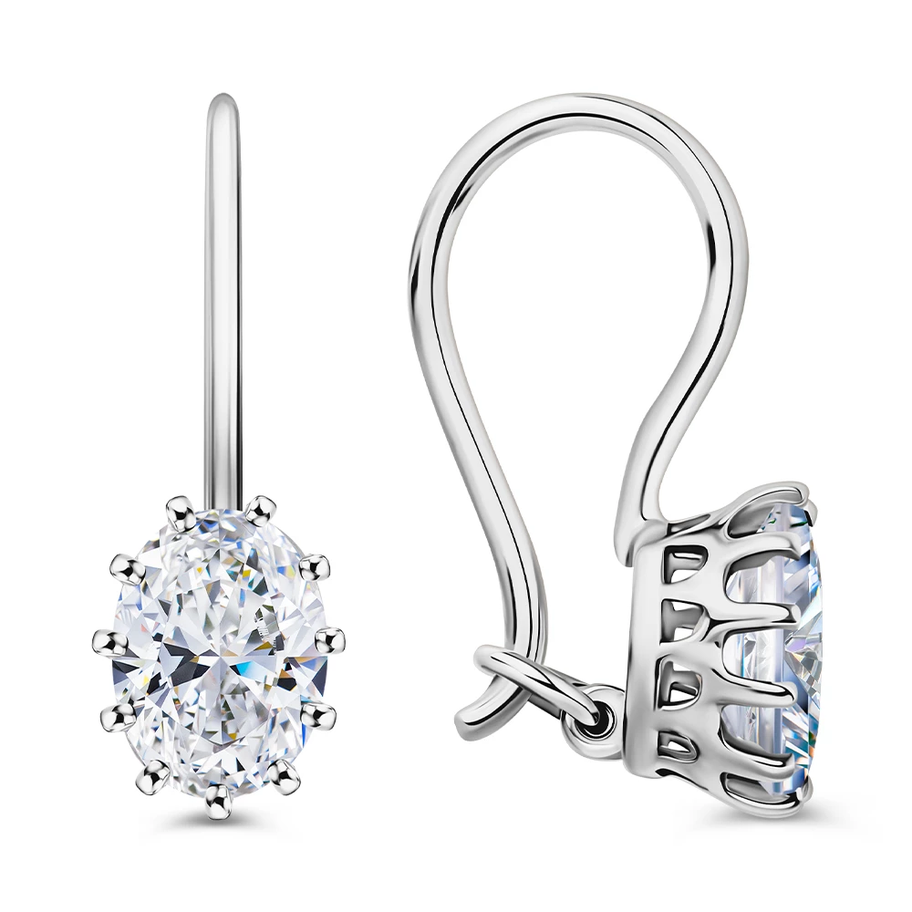 Серьги с фианитами из серебра 925 пробы