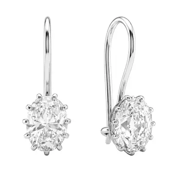 Серьги с фианитами из серебра 925 пробы