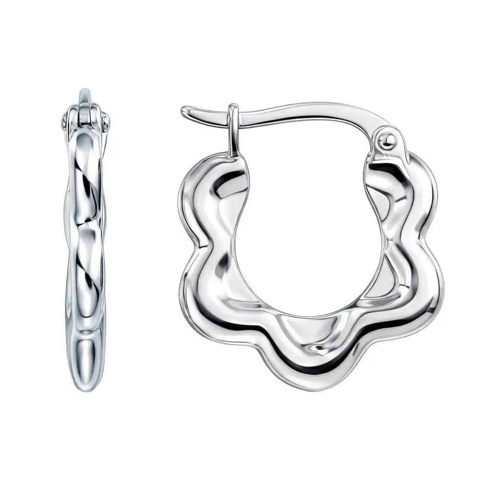 Серьги конго из серебра 925 пробы 2