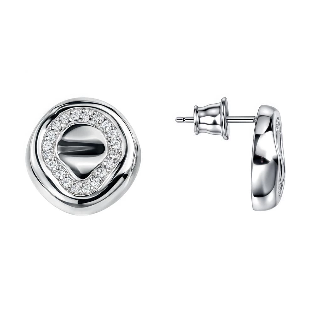 Серьги с фианитами из серебра 925 пробы