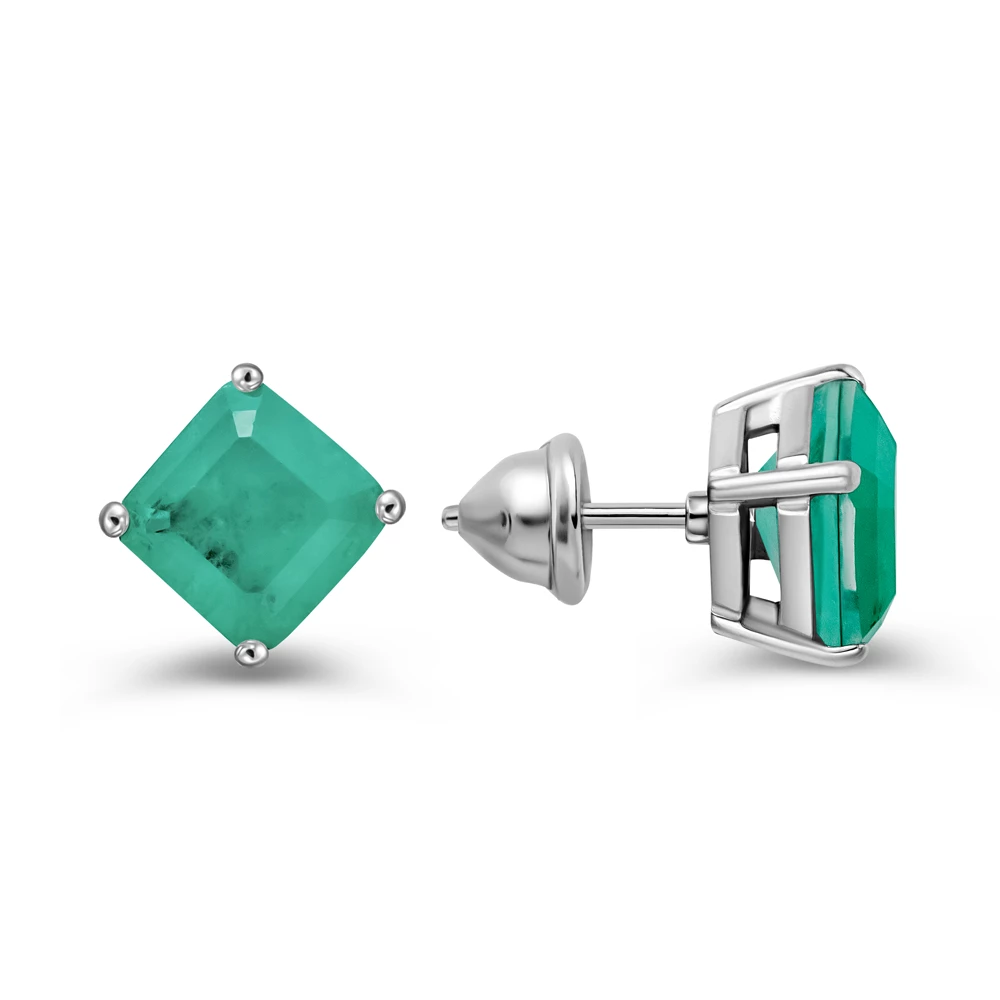 Серьги с горным хрусталём из серебра 925 пробы