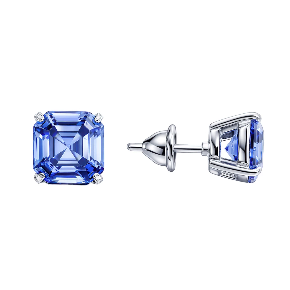 Серьги с фианитами из серебра 925 пробы