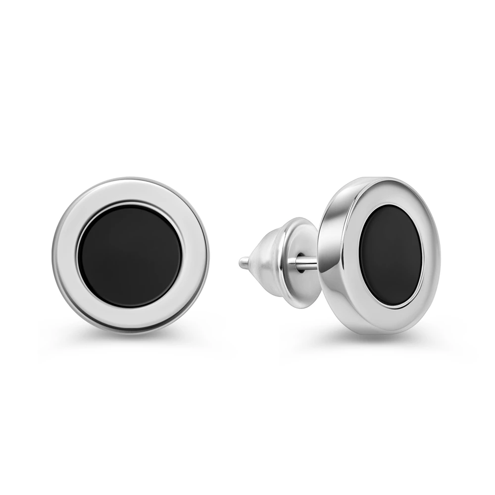 Серьги с агатами из серебра 925 пробы