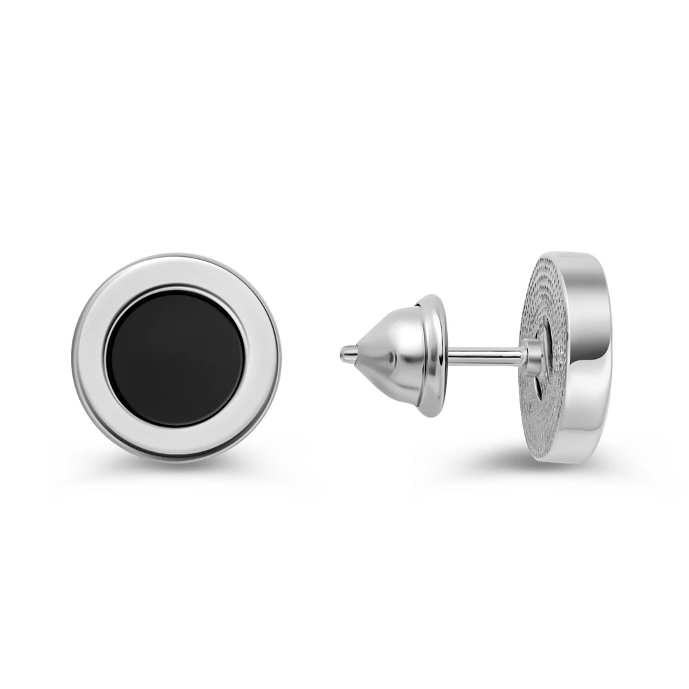 Серьги с агатами из серебра 925 пробы