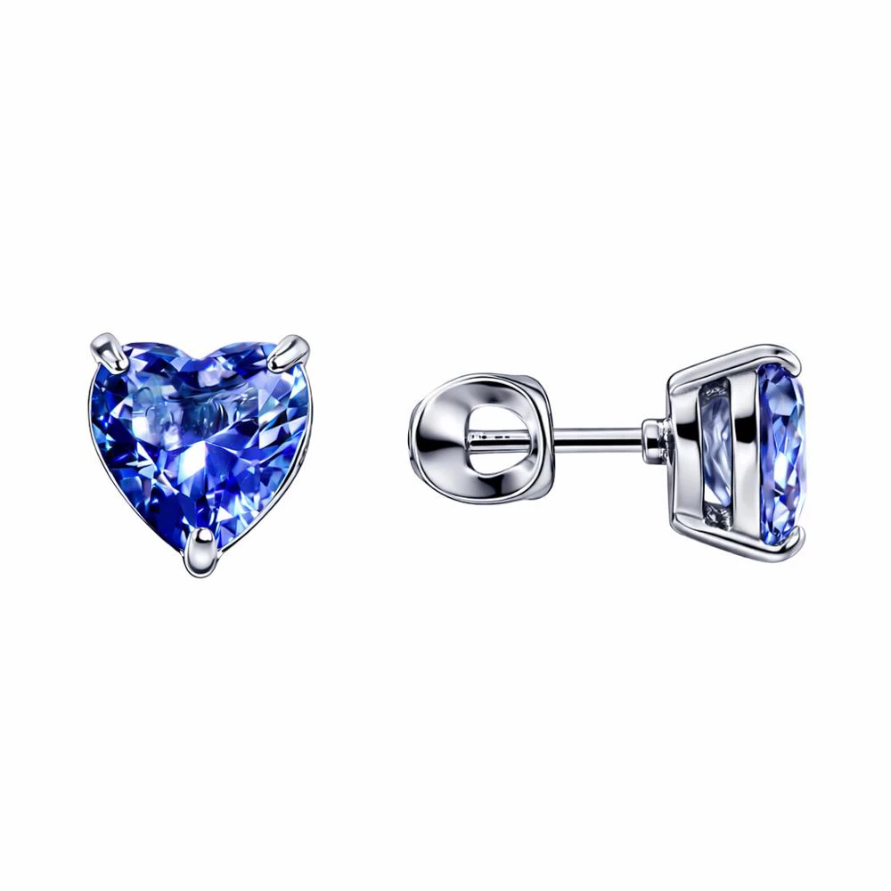 Серьги с кварцами синтетическими из серебра 925 пробы