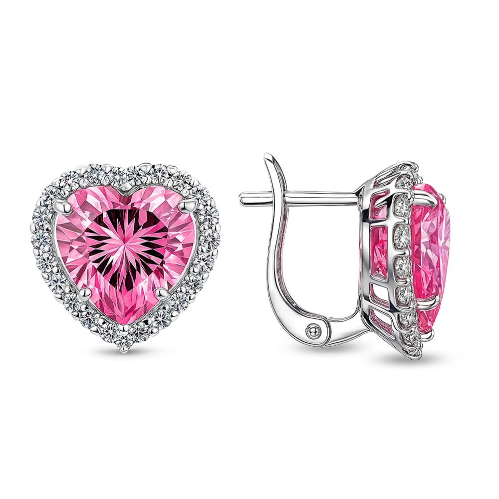 Серьги с фианитами из серебра 925 пробы