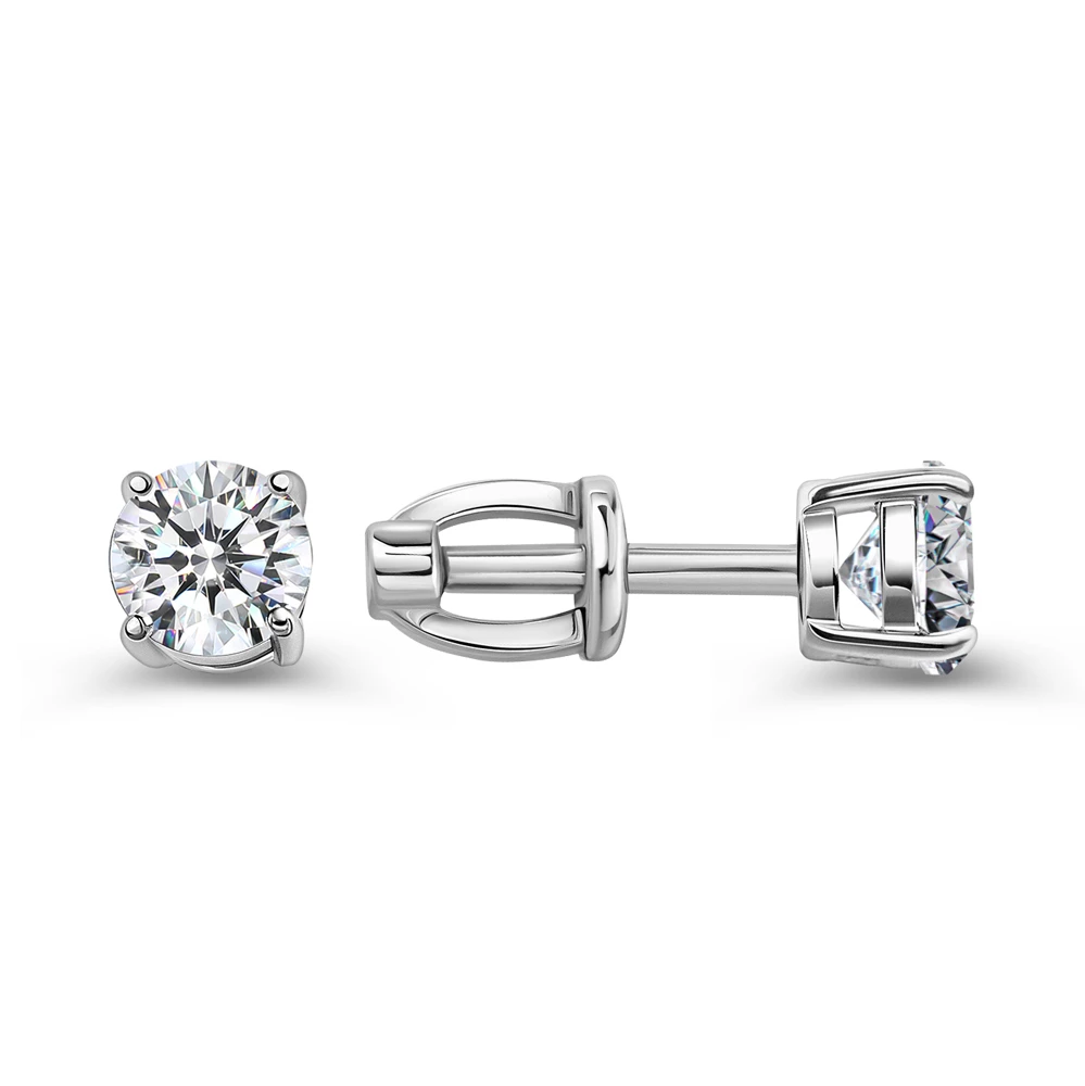 Серьги с фианитами из серебра 925 пробы
