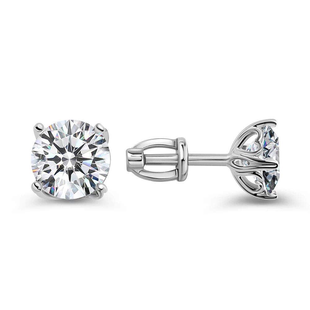 Серьги с фианитами из серебра 925 пробы