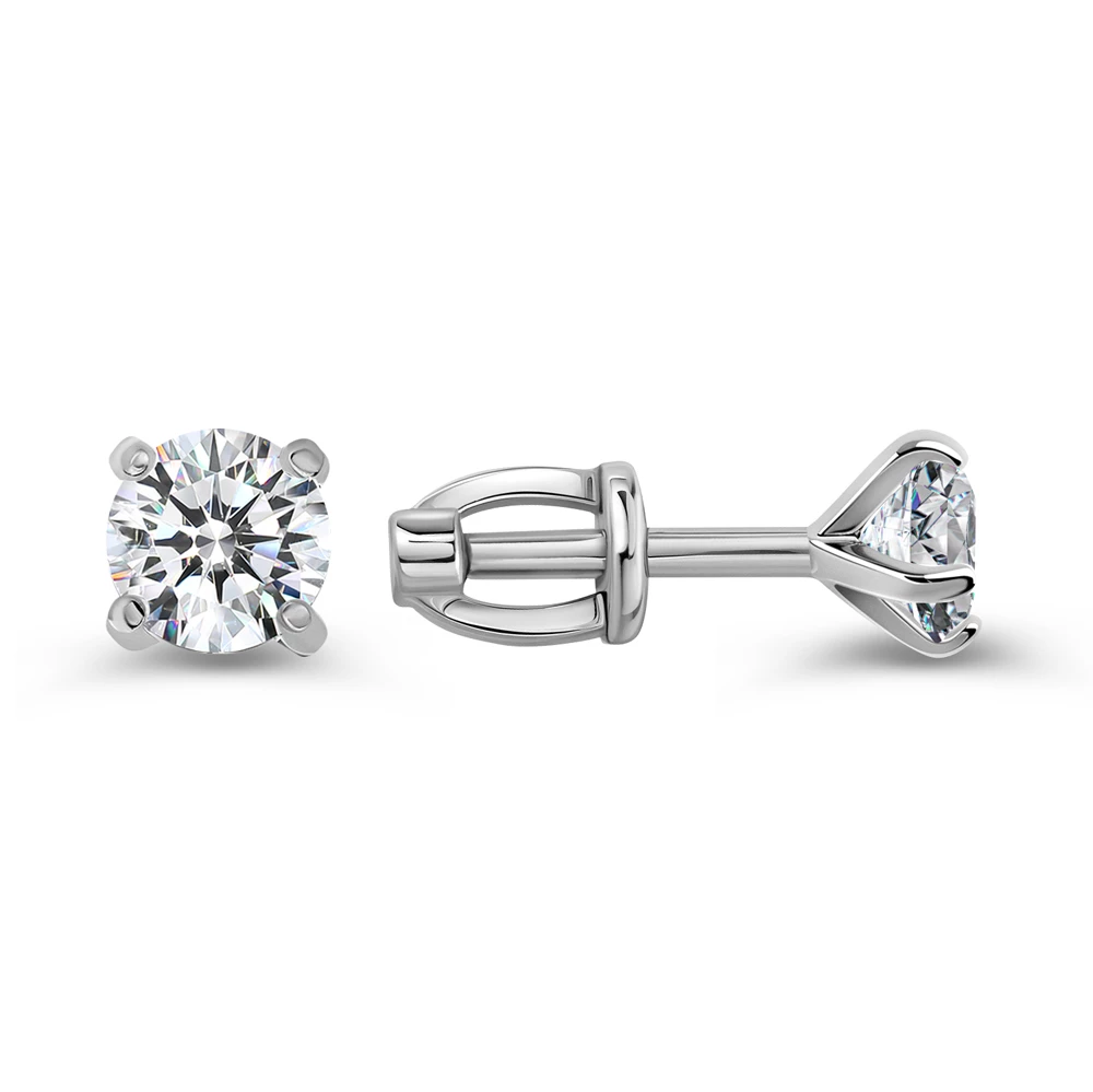 Серьги с фианитами из серебра 925 пробы