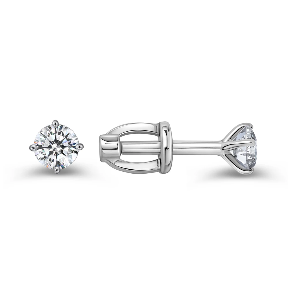 Серьги с фианитами из серебра 925 пробы