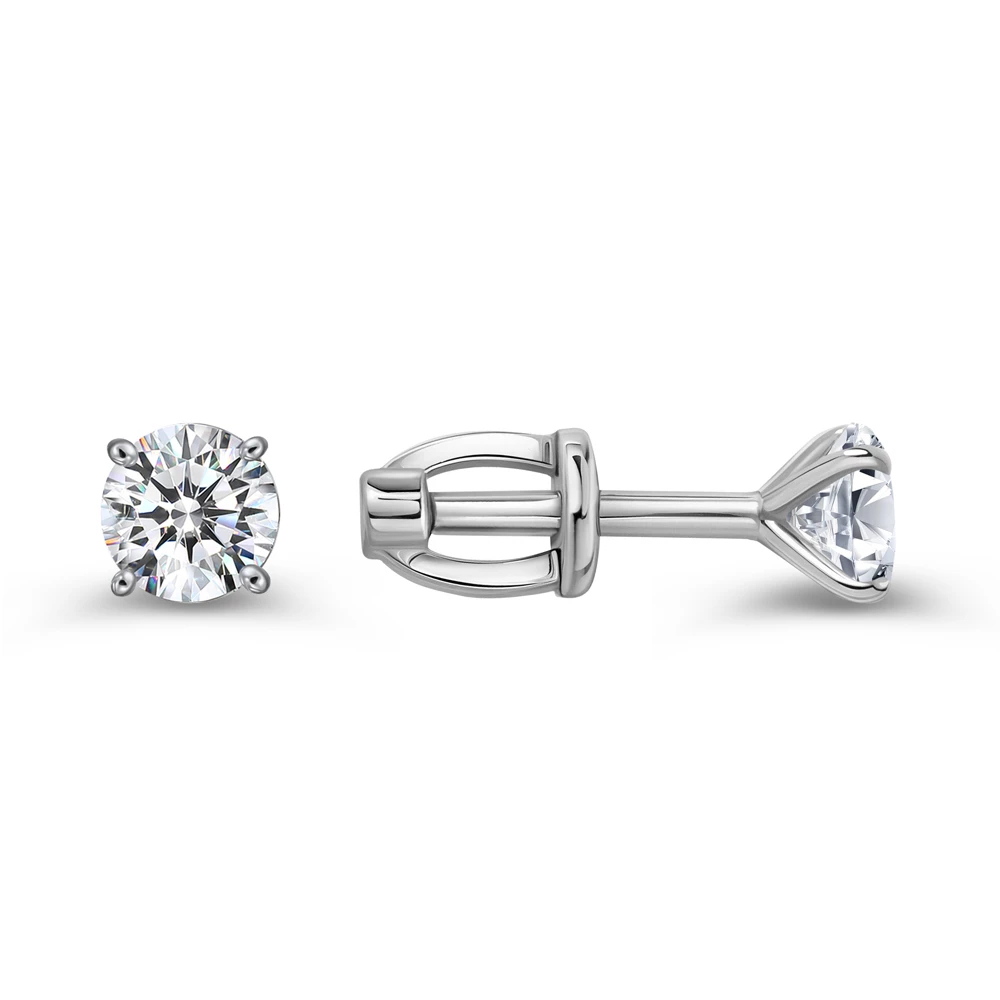 Серьги с фианитами из серебра 925 пробы