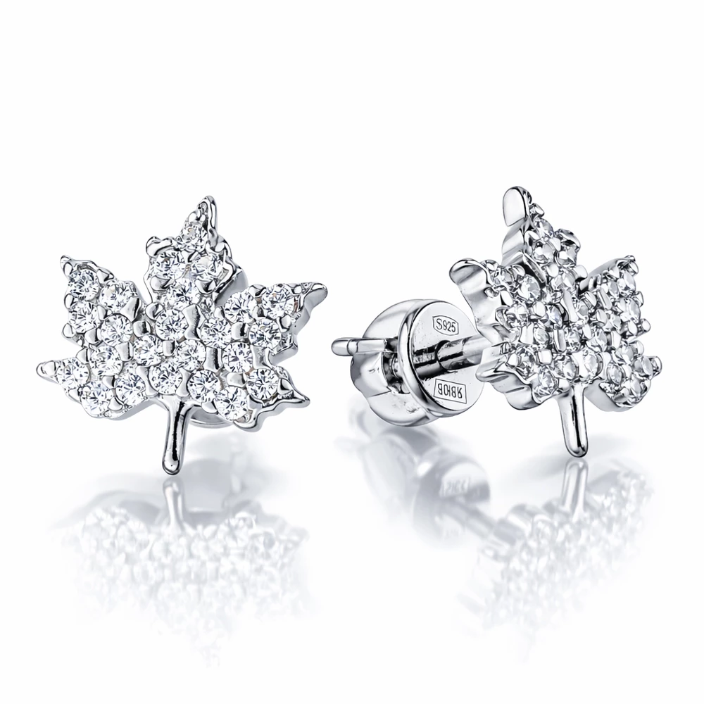 Серьги с фианитами из серебра 925 пробы