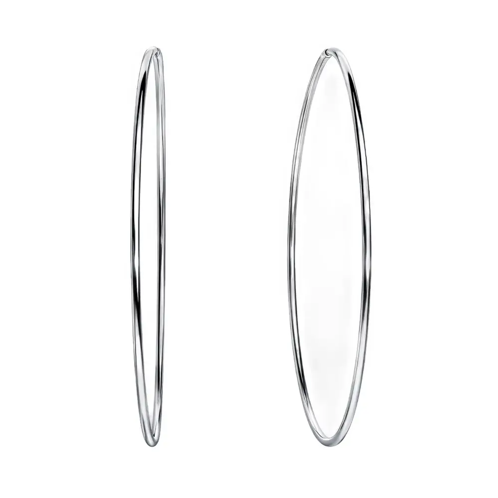 Серьги конго из серебра 925 пробы