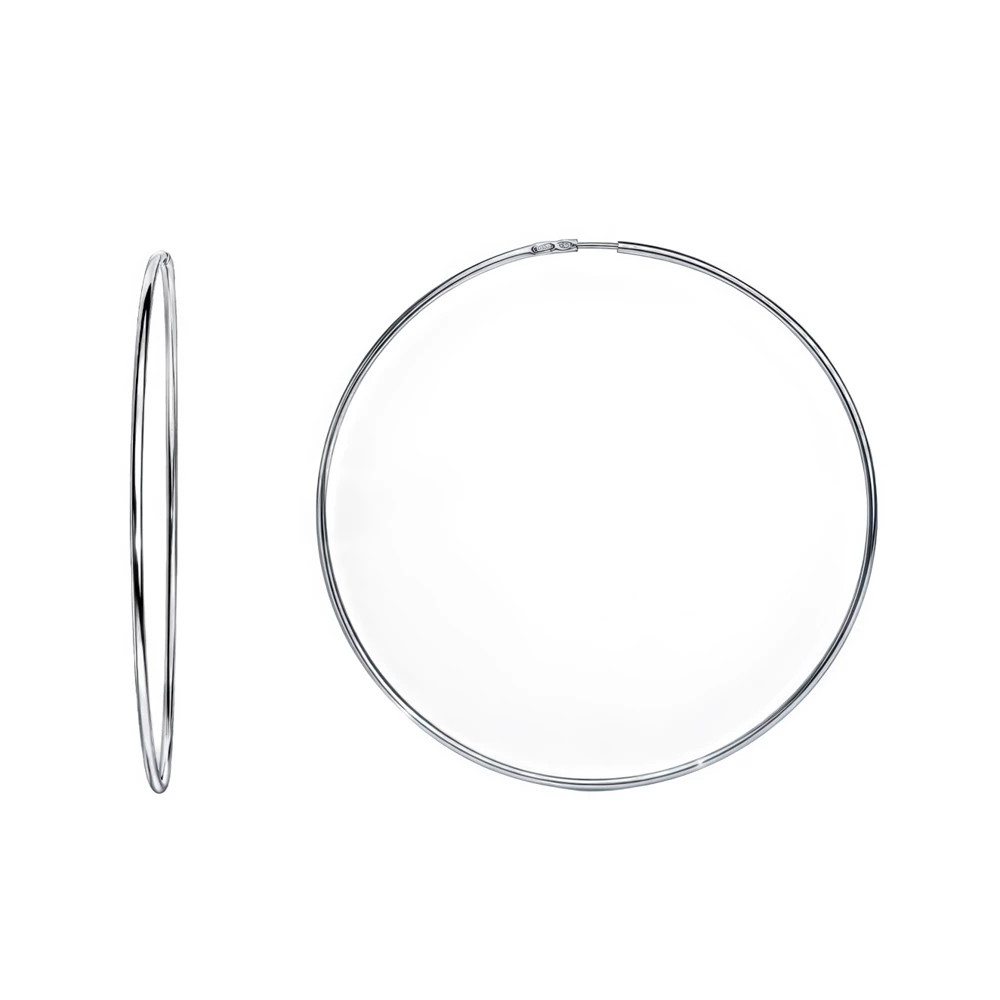 Серьги конго из серебра 925 пробы