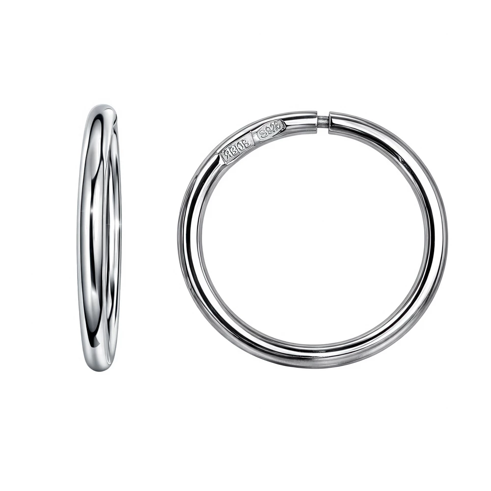 Серьги конго из серебра 925 пробы 2