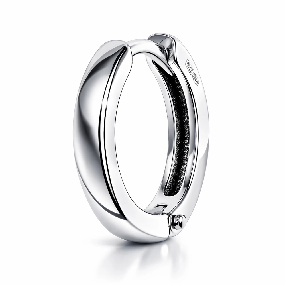 Серьги конго из серебра 925 пробы