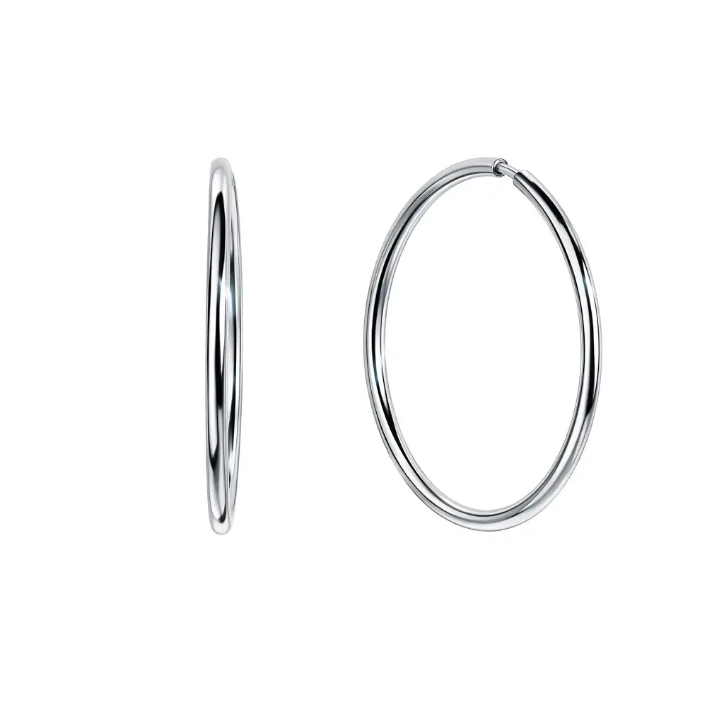 Серьги конго из серебра 925 пробы