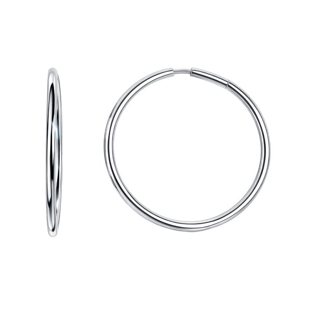 Серьги конго из серебра 925 пробы