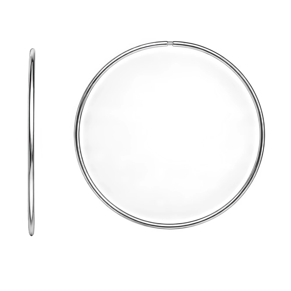 Серьги конго из серебра 925 пробы