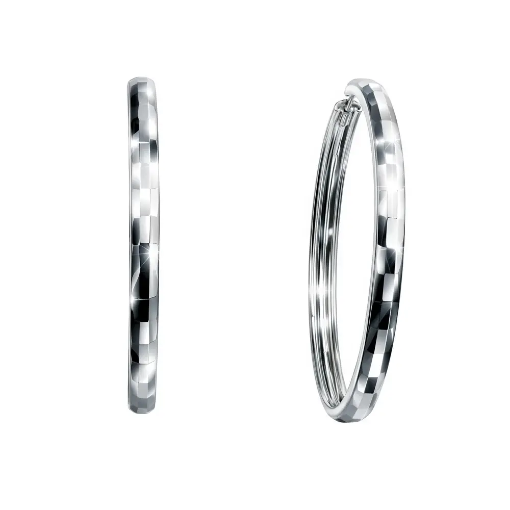 Серьги конго из серебра 925 пробы