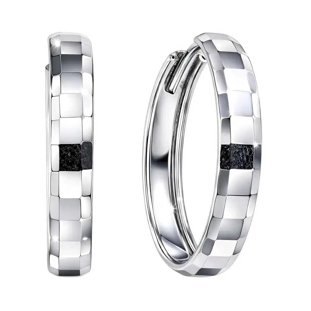 Серьги конго из серебра 925 пробы