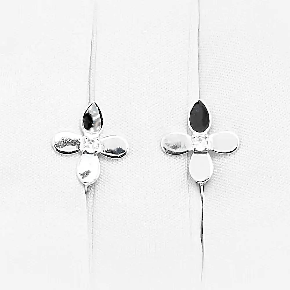 Серьги с фианитами из серебра 925 пробы 2