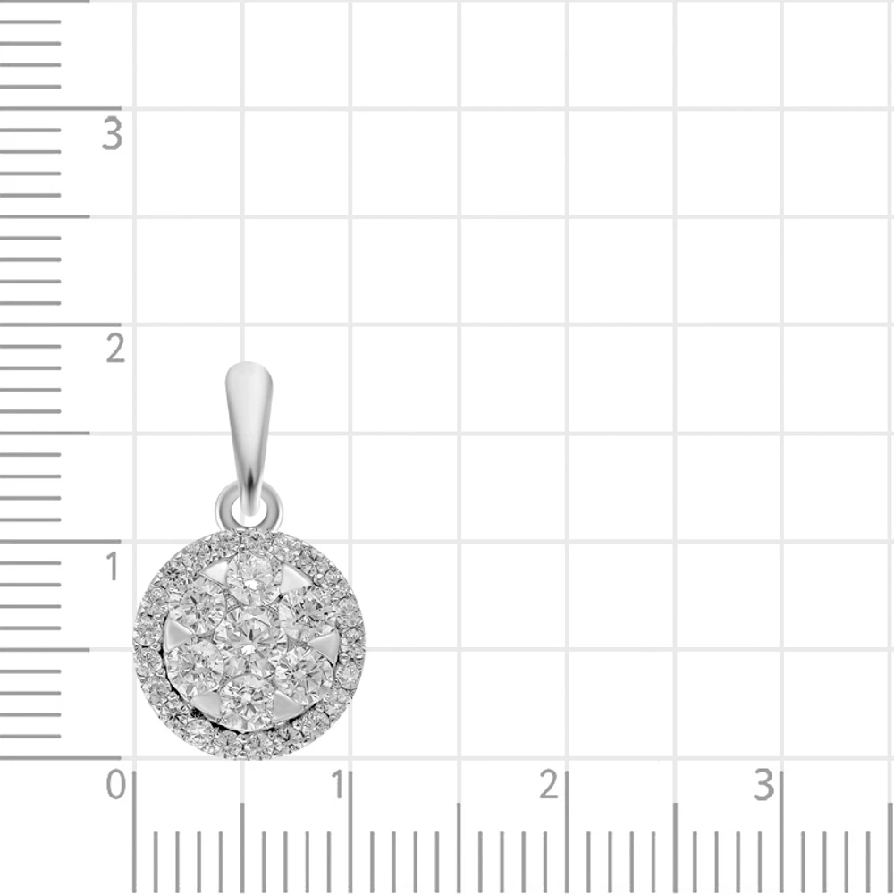 Подвес с фианитами из серебра 925 пробы 2