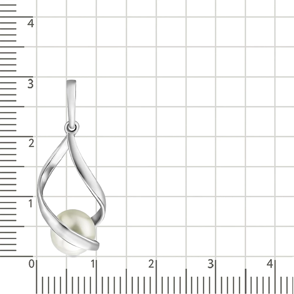 Подвес с культивированным жемчугом из серебра 925 пробы