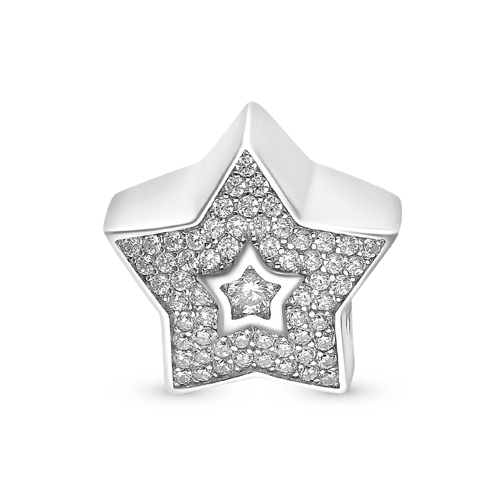 Подвес с фианитами из серебра 925 пробы 1