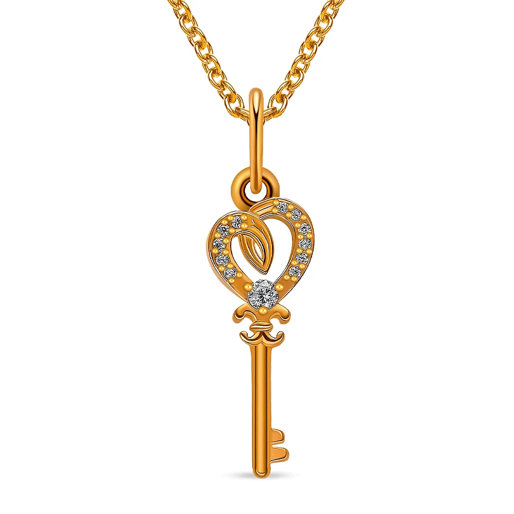 Подвес с фианитами из серебра 925 пробы