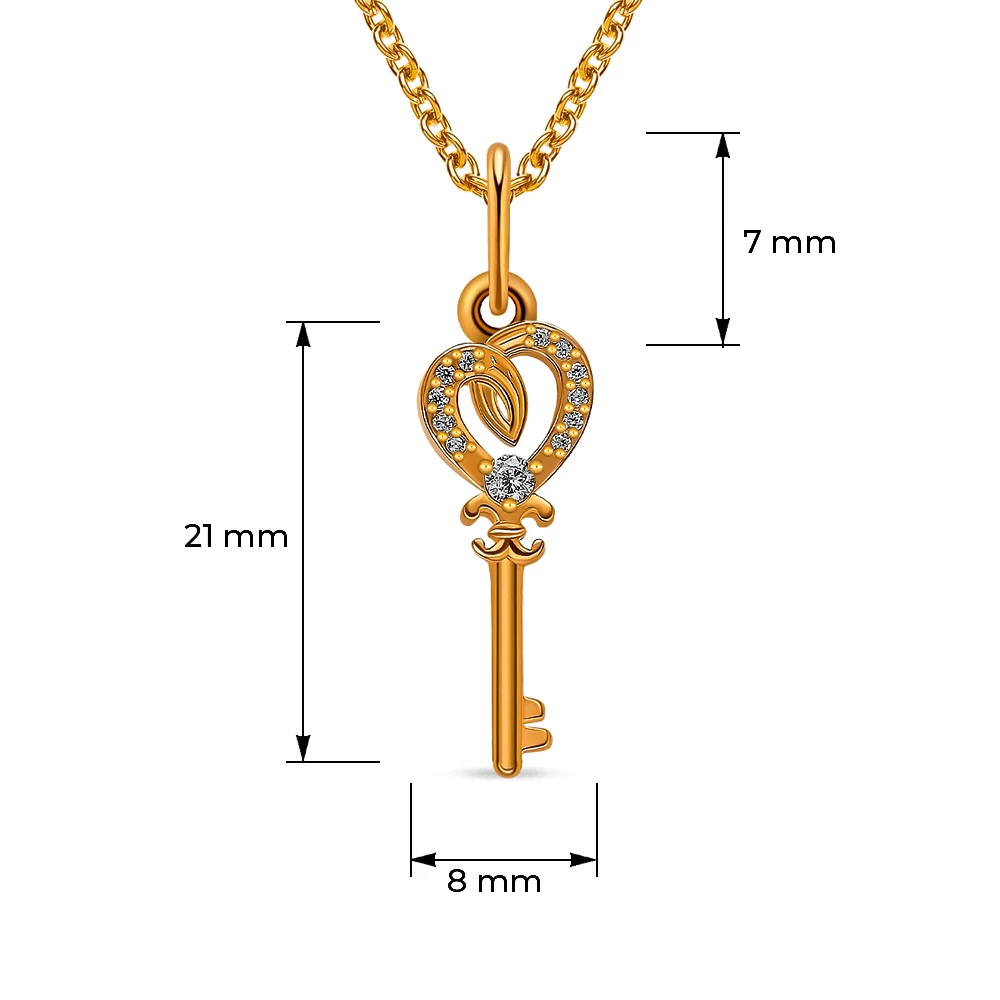 Подвес с фианитами из серебра 925 пробы