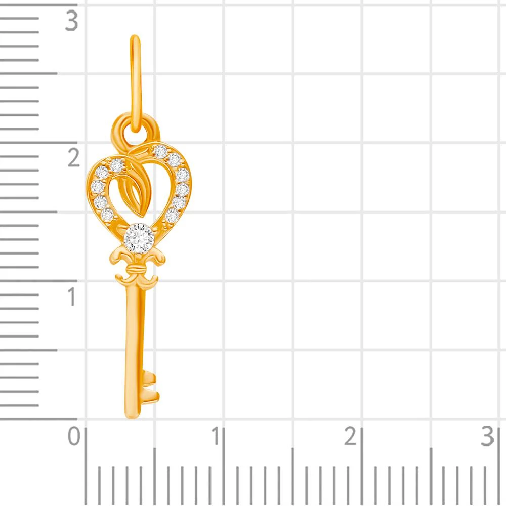 Подвес с фианитами из серебра 925 пробы