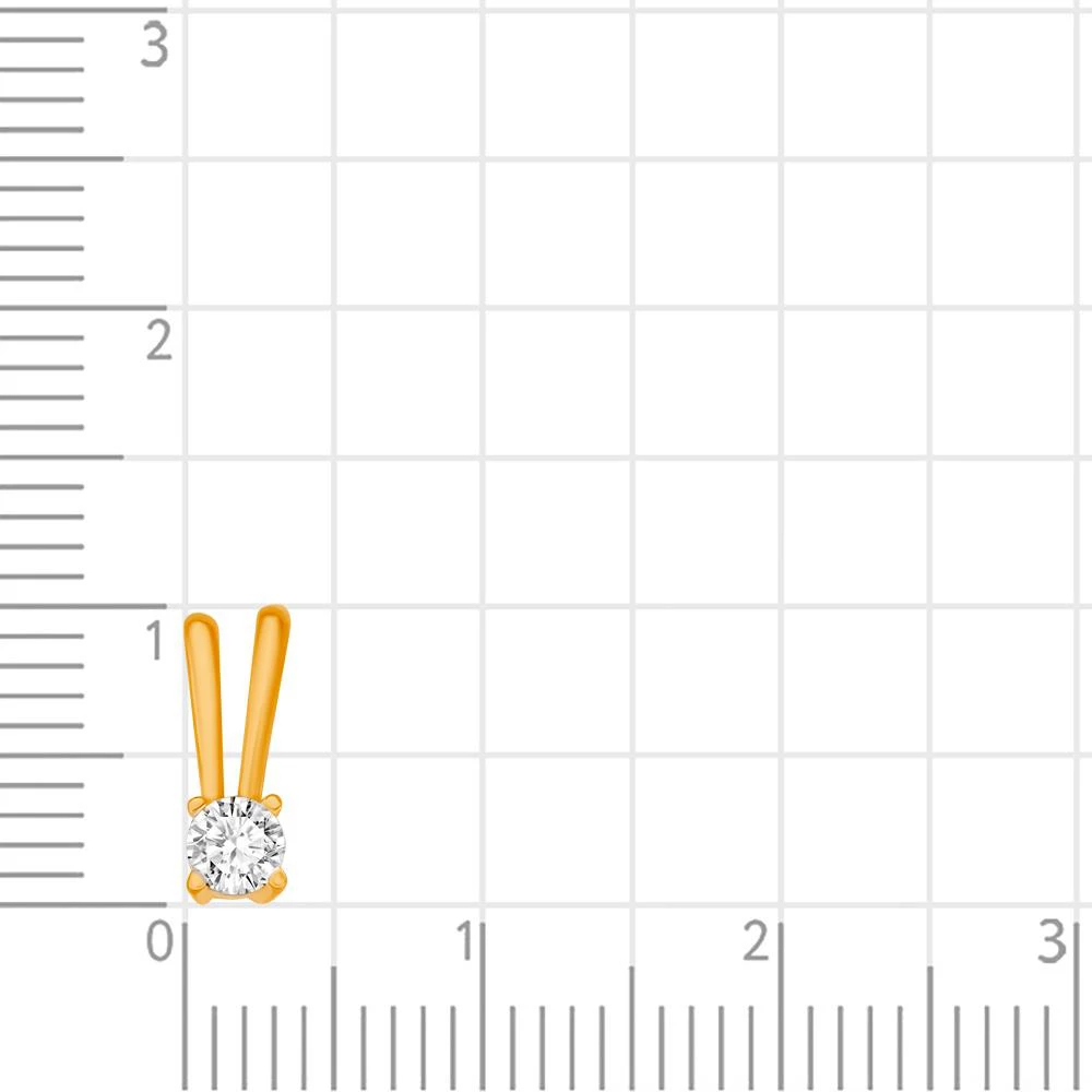 Подвес с фианитом из серебра 925 пробы