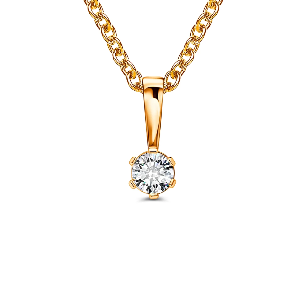 Подвес с фианитом из серебра 925 пробы 2